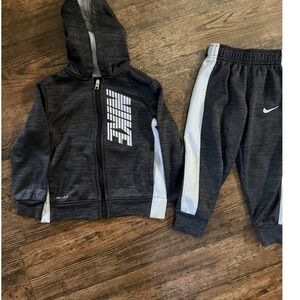 Nike Dri-Fit Toddler Boys 3T Gray Athletic Hoodie
